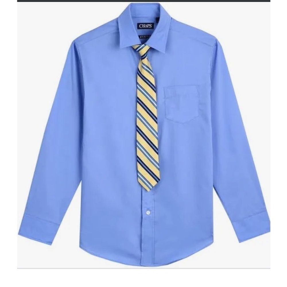 New Boys 4-20 Chaps Solid Shirt &
Tie Set size 8 SALE‼️‼️‼️